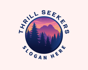 Forest Outdoor Mountain logo design