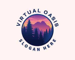 Forest Outdoor Mountain logo design