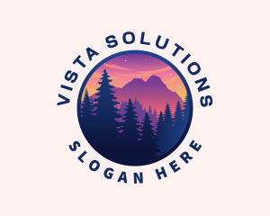 Forest Outdoor Mountain logo design