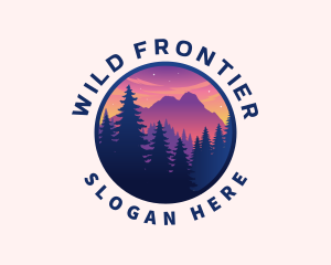 Forest Outdoor Mountain logo design