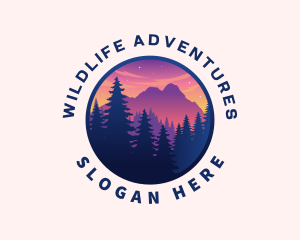 Forest Outdoor Mountain logo design