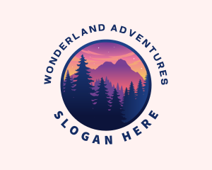 Forest Outdoor Mountain logo design