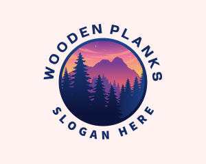 Forest Outdoor Mountain logo design