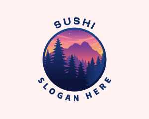 Forest Outdoor Mountain logo design