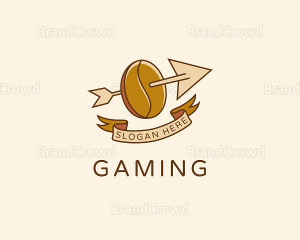 Coffee Bean Arrow Logo