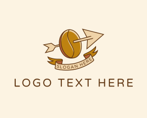 Coffee Farmer - Coffee Bean Arrow logo design