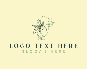 Beautiful Flower - Trillium Flower New Jersey logo design