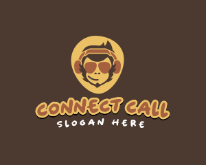 Cool Chimp Headset logo design