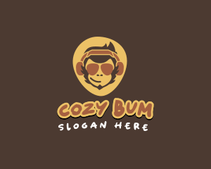 Cool Chimp Headset logo design