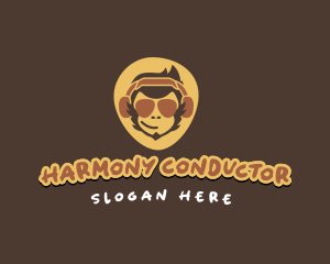 Cool Chimp Headset logo design