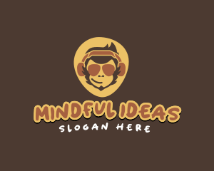 Cool Chimp Headset logo design