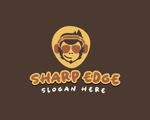 Cool Chimp Headset logo design