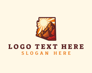 Geography - Arizona Sedona Red Rocks logo design