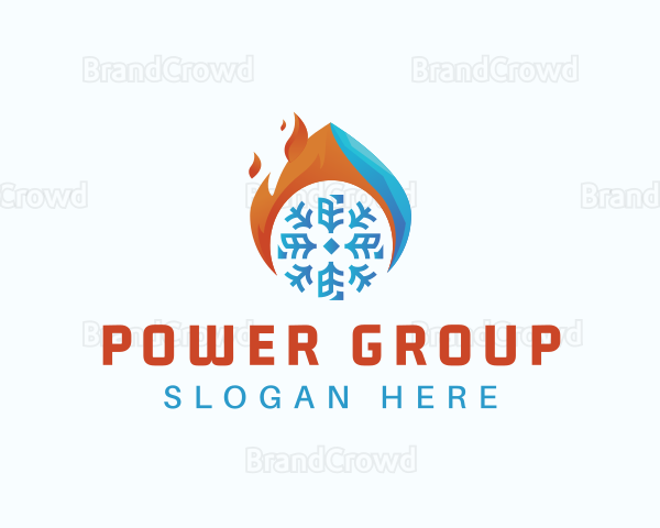 Flaming Snow Air Conditioner Logo