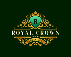 Luxury Shield Crown logo design