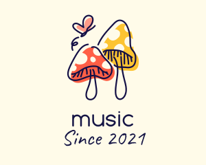 Preschooler - Cute Mushroom Cartoon logo design