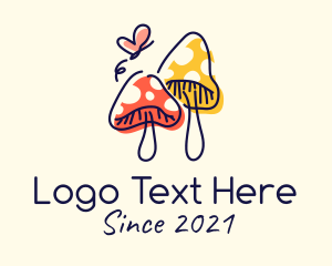 Fairy Tale - Cute Mushroom Cartoon logo design