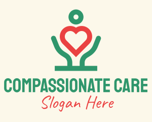 Caring - Charity Love Caring Hand logo design