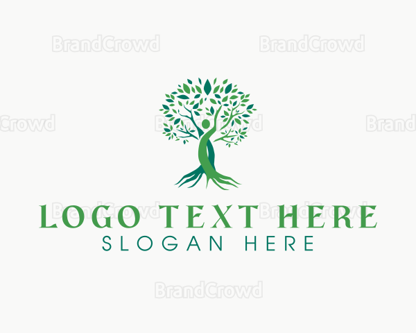 Wellness Human Tree Logo