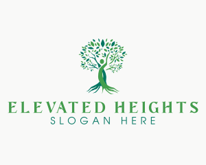 Tall - Wellness Human Tree logo design