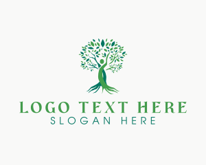 Massage Therapy - Wellness Human Tree logo design