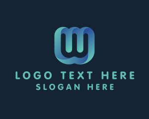 App - Tech Startup Letter M logo design