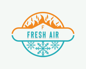 Fire Ice Hvac logo design