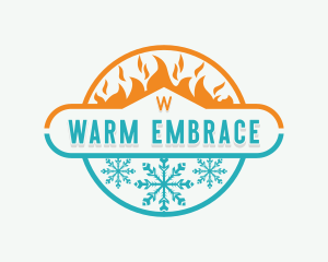 Fire Ice Hvac logo design