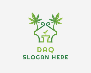 House Marijuana Pot Logo