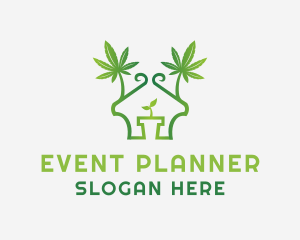 Marijuana - House Marijuana Pot logo design