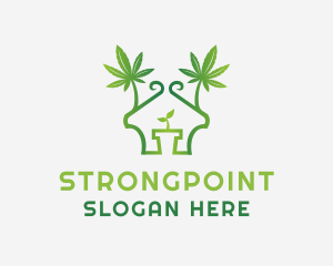 Smoke - House Marijuana Pot logo design