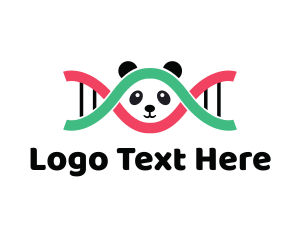 Genetics - DNA Thread Panda logo design