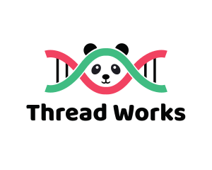 DNA Thread Panda  logo design