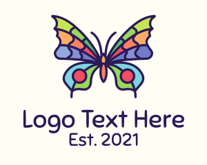 Mosaic - Colorful Butterfly Insect logo design