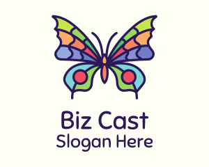 Colorful Butterfly Insect Logo