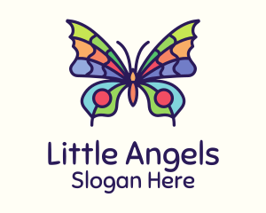 Colorful Butterfly Insect Logo