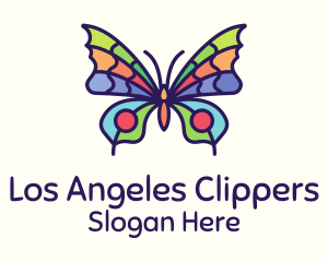 Colorful Butterfly Insect Logo