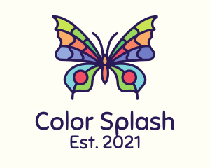 Colorful Butterfly Insect logo design