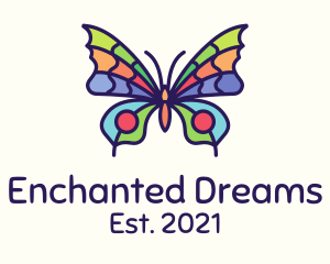Enchanted - Colorful Butterfly Insect logo design