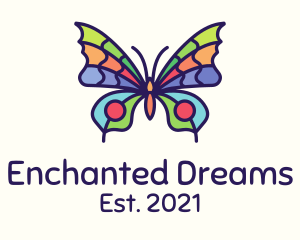 Colorful Butterfly Insect logo design