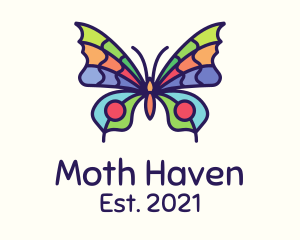 Moth - Colorful Butterfly Insect logo design