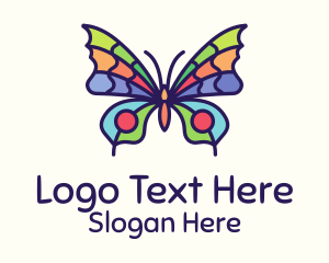 Colorful Butterfly Insect Logo