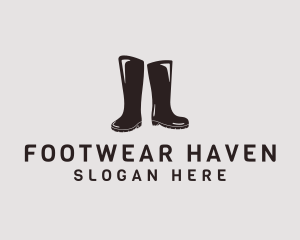 Rubber Boots Footwear logo design