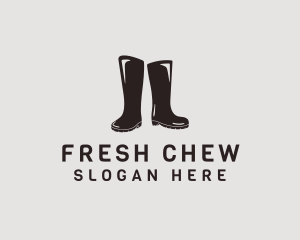 Rubber Boots Footwear logo design