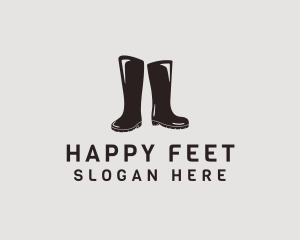 Foot - Rubber Boots Footwear logo design