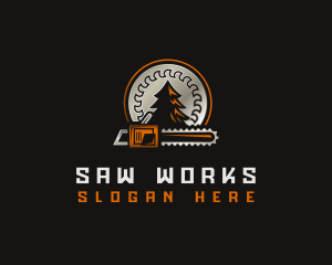 Chainsaw - Chainsaw Lumberjack Carpentry logo design