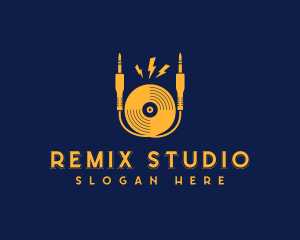 Music Studio Vinyl logo design