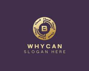 Crypto Blockchain Letter B Logo