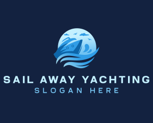 Yacht Cruise Ship logo design