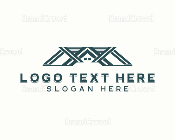 Roofing Construction Builder Logo